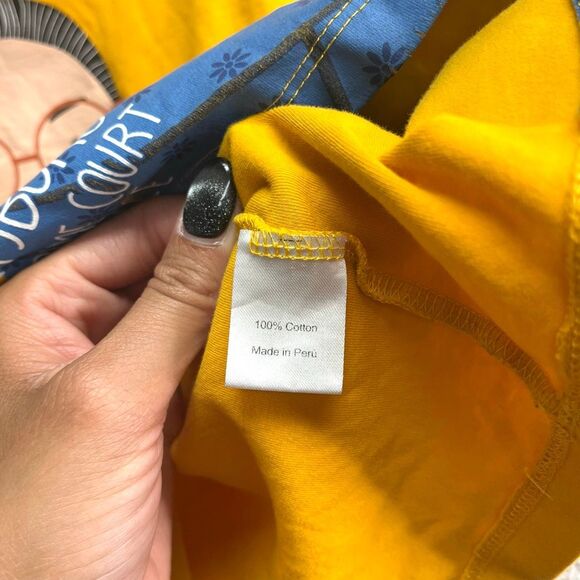 Piccolina T-Shirt Girls 10 Yellow and Blue Ruth Bader Ginsburg Short Sleeve - Picture 5 of 5